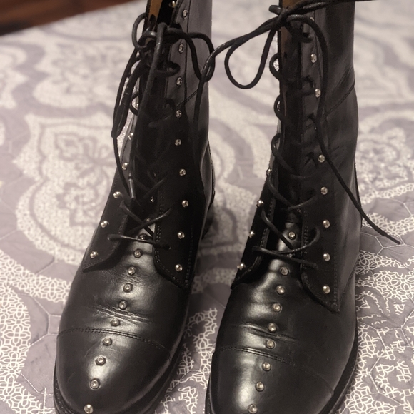 IRO like new, military studded lux leather boots - Picture 8 of 11